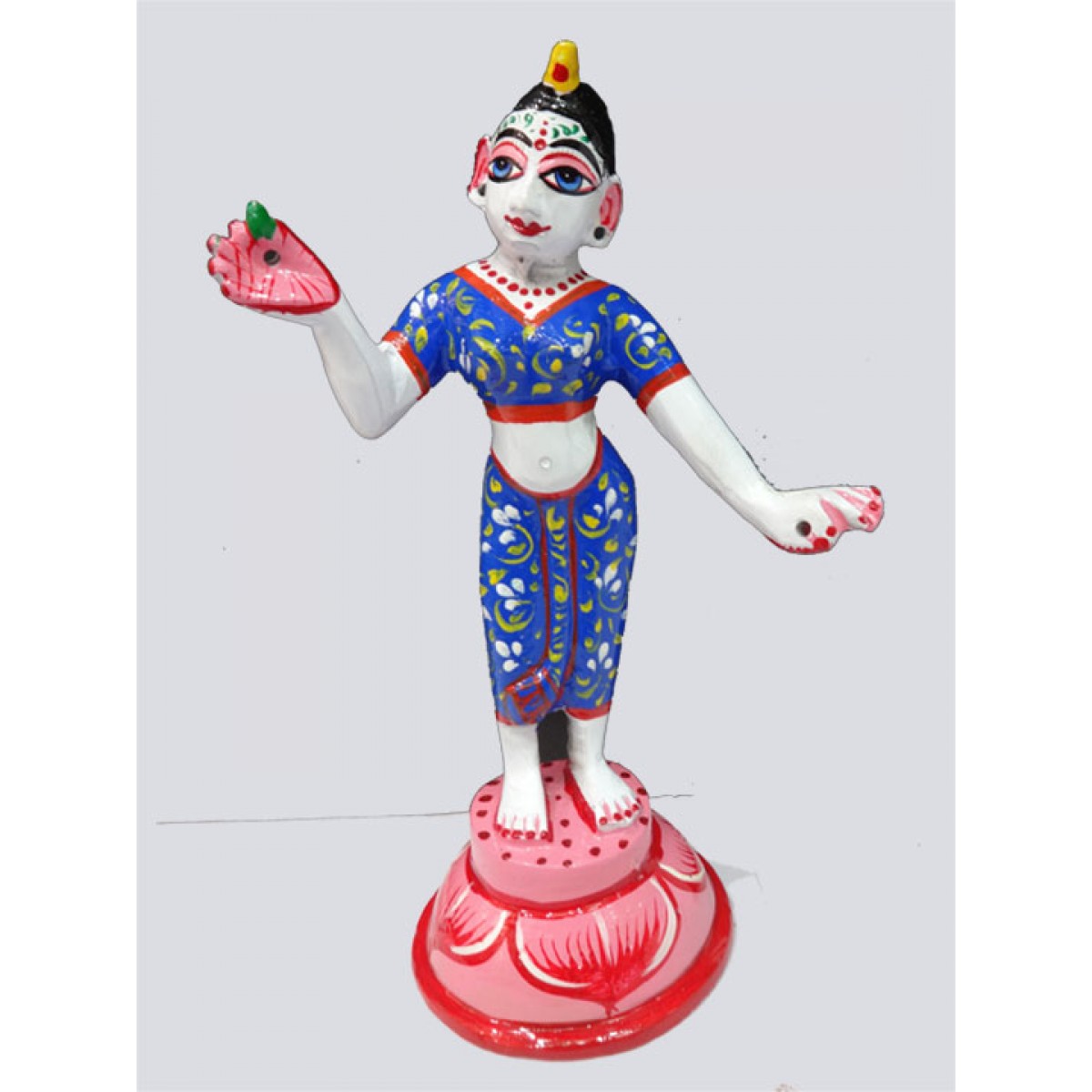 Buy Radha Rani Full Blue Hand Painted Brass Idol and Statue Online ...