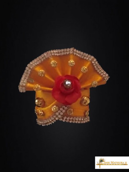 Laddu Gopal Ji Yellow Mukut Pagadi
