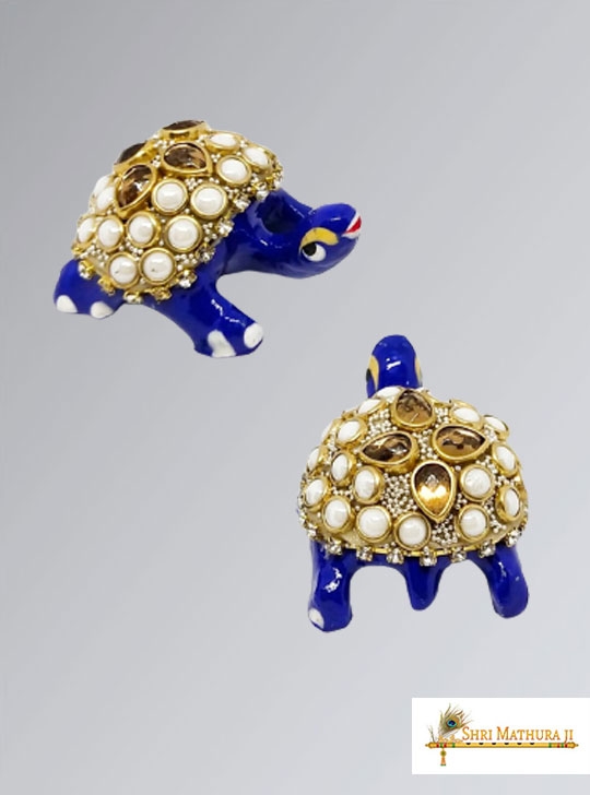 Brij Sugandha Ladoo Gopal Tortoise Pair – for Gifting & Lord Krishna Temple Decoration main image 0