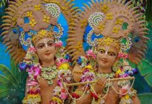 Krishna Balaram Mandir, Iskcon Temple Vrindavan Akshaya Tritiya Sringar Iskcon Temple Vrindavan