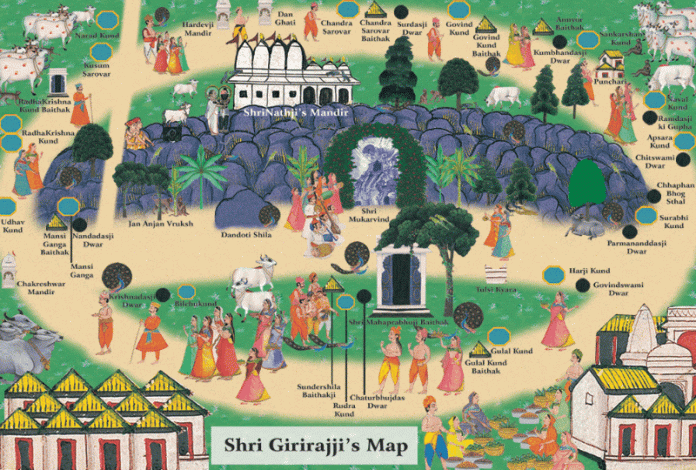 Shri Giriraj Ji Govardhan Parikrama Map