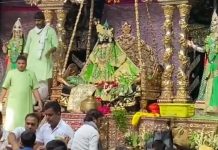 Hariyali Teej Shri Banke Bihari Ji Vrindavan