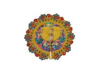 Laddu Gopal Ji Embroidery Design Yellow Dress/Poshak Laddu Gopal Ji Embroidery Design Yellow Dress/Poshak