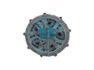 Laddu Gopal Ji Fancy Designer Net Fabric Blue Dress/Poshak