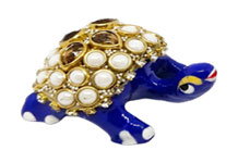 Pair of Blue Tortoise Toys for Laddu Gopal Ji Meena Work Pair of Blue Tortoise Toys for Laddu Gopal Ji Meena Work